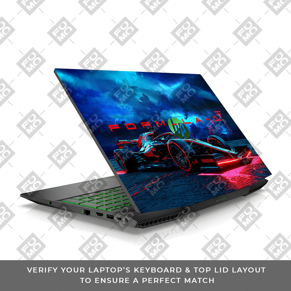 Fututristic Formula 1 HP Pavilion Gaming 15 CX Series Laptop Skin