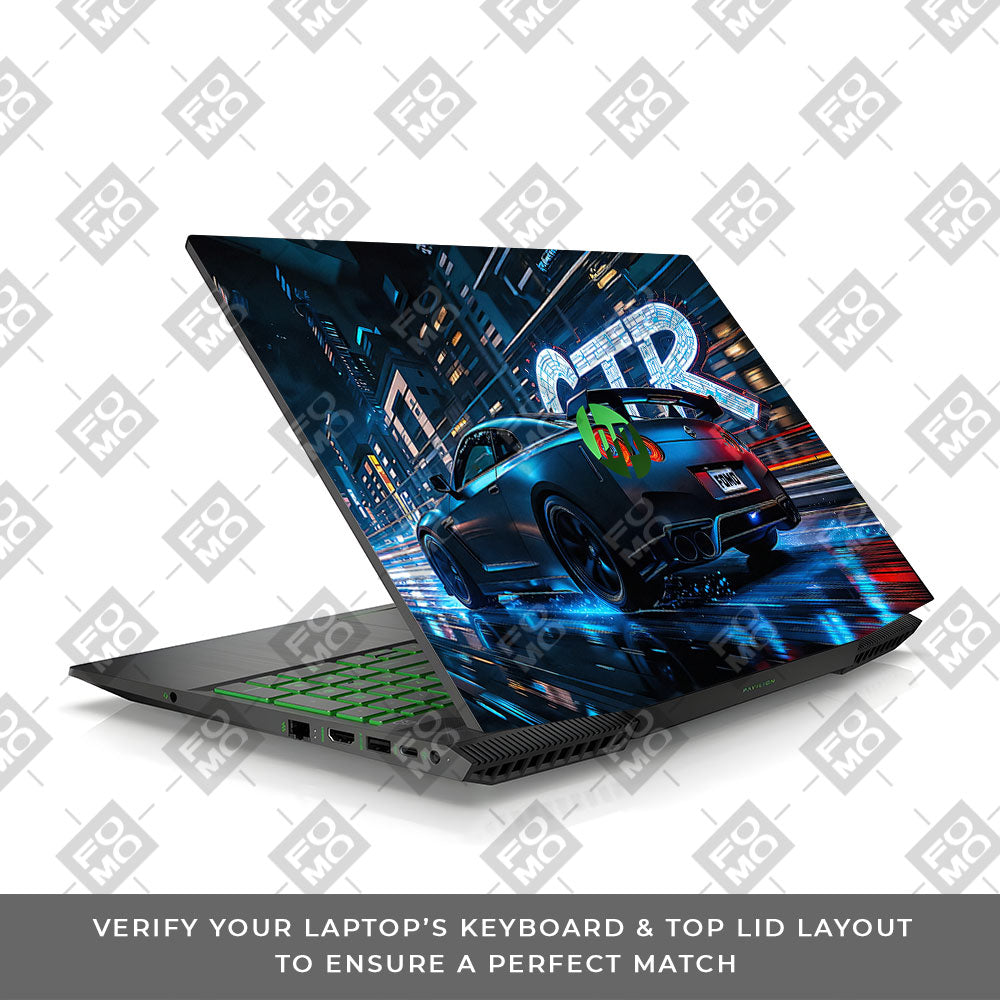 Neon GTR Nights HP Pavilion Gaming 15 CX Series Laptop Skin