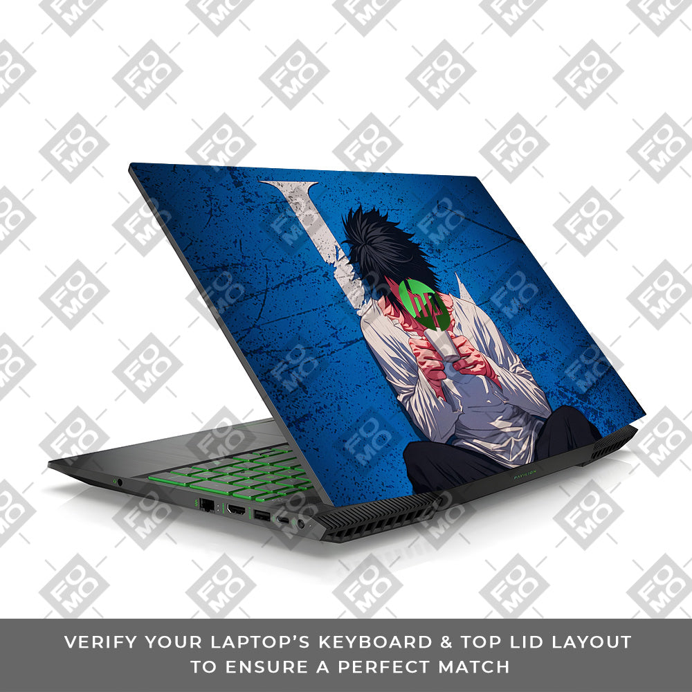 Death Note L Lawliet HP Pavilion Gaming 15 CX Series Laptop Skin