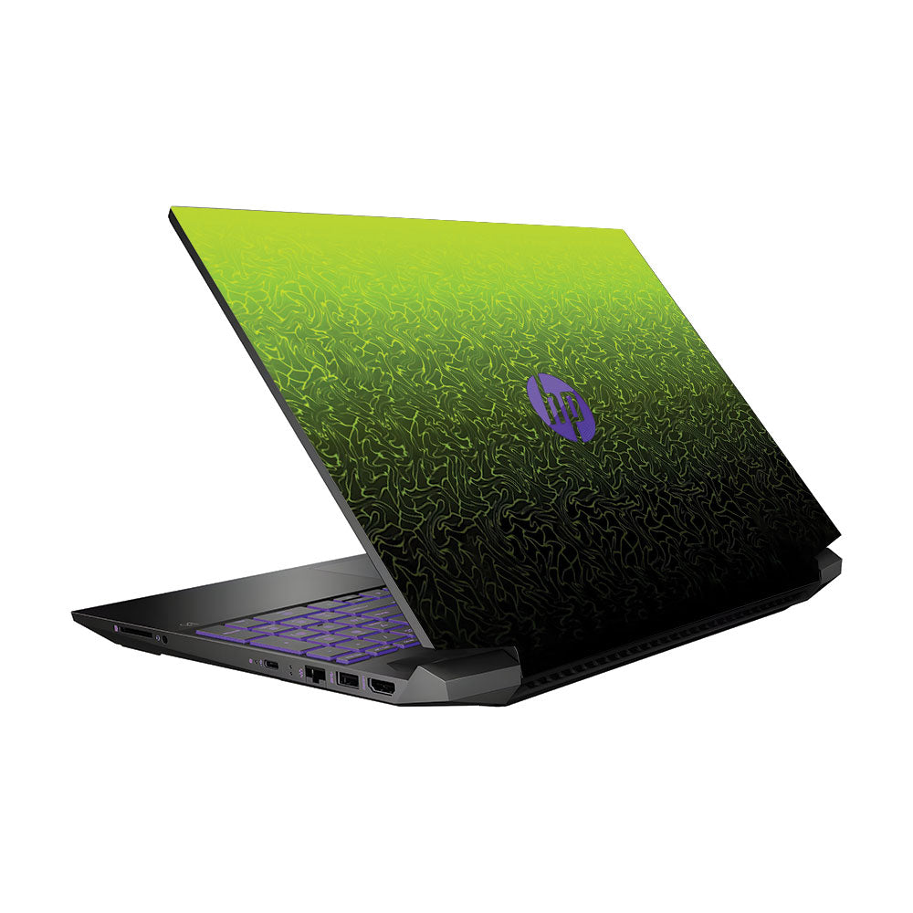Lime Yellow to Black Gradient HP Pavilion Gaming 15 EC Series Laptop Skin