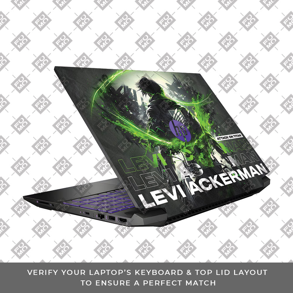 Levi Ackerman Neon Fury HP Pavilion Gaming 15 EC Series  Laptop Skin