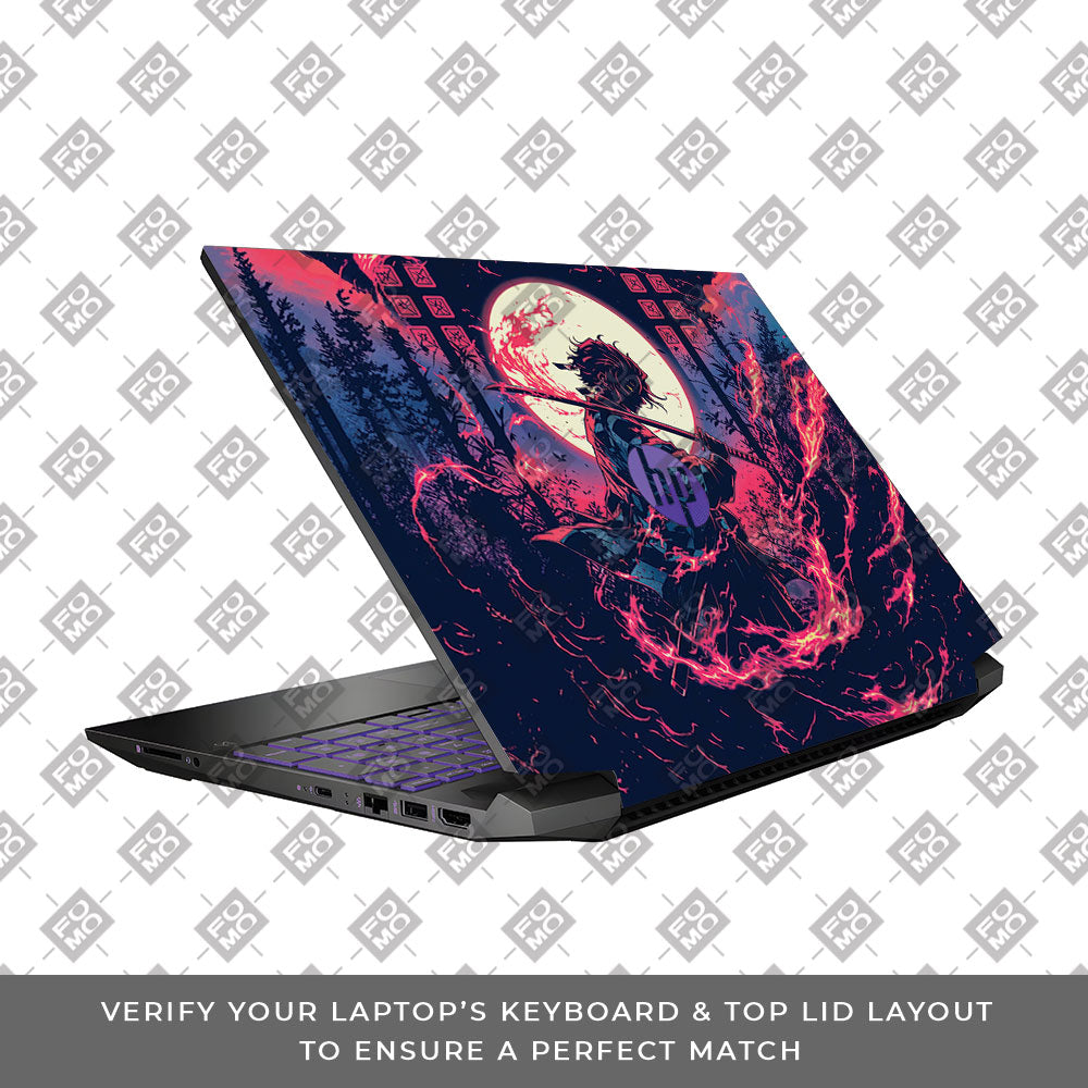 Tanjiro's Flame of Ember HP Pavilion Gaming 15 EC Series  Laptop Skin