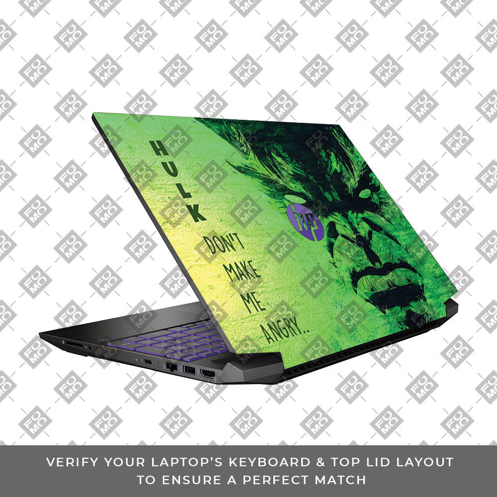Hulk Don't Make Me Angry HP Pavilion Gaming 15 EC Series Laptop Skin
