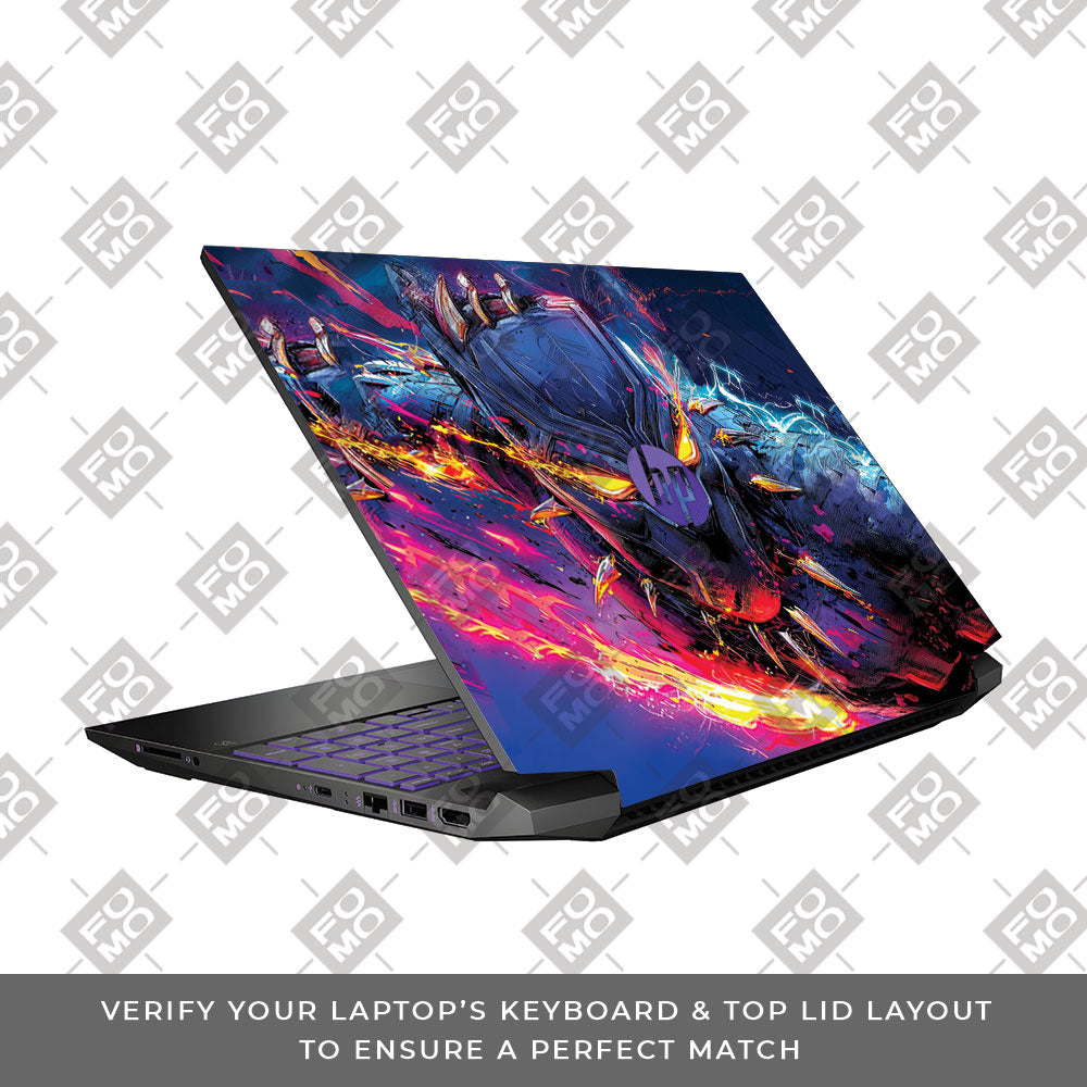Vibranium Fury Wakandan Charge HP Pavilion Gaming 15 EC Series Laptop Skin