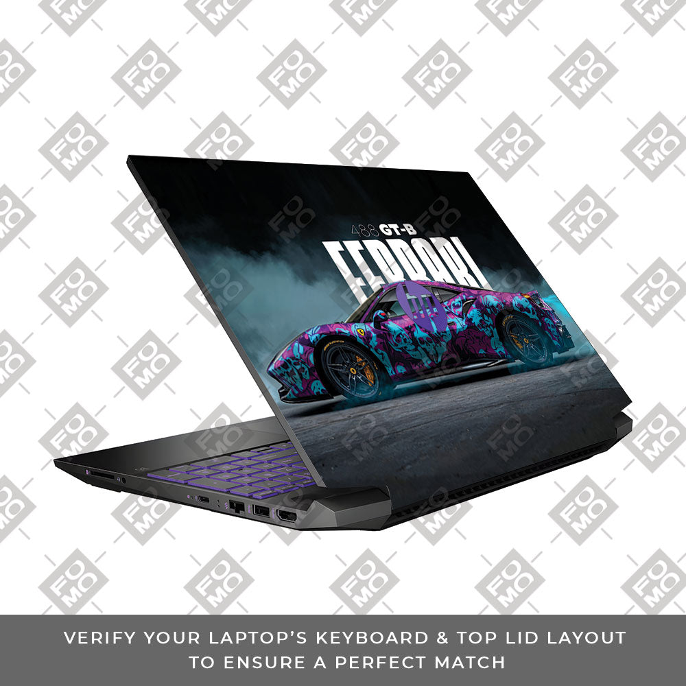 Psycho Drive Ferrari 488 HP Pavilion Gaming 15 EC Series Laptop Skin