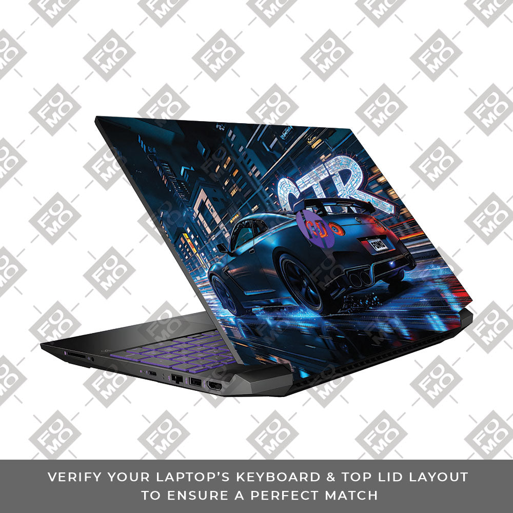 Neon GTR Nights HP Pavilion Gaming 15 EC Series Laptop Skin