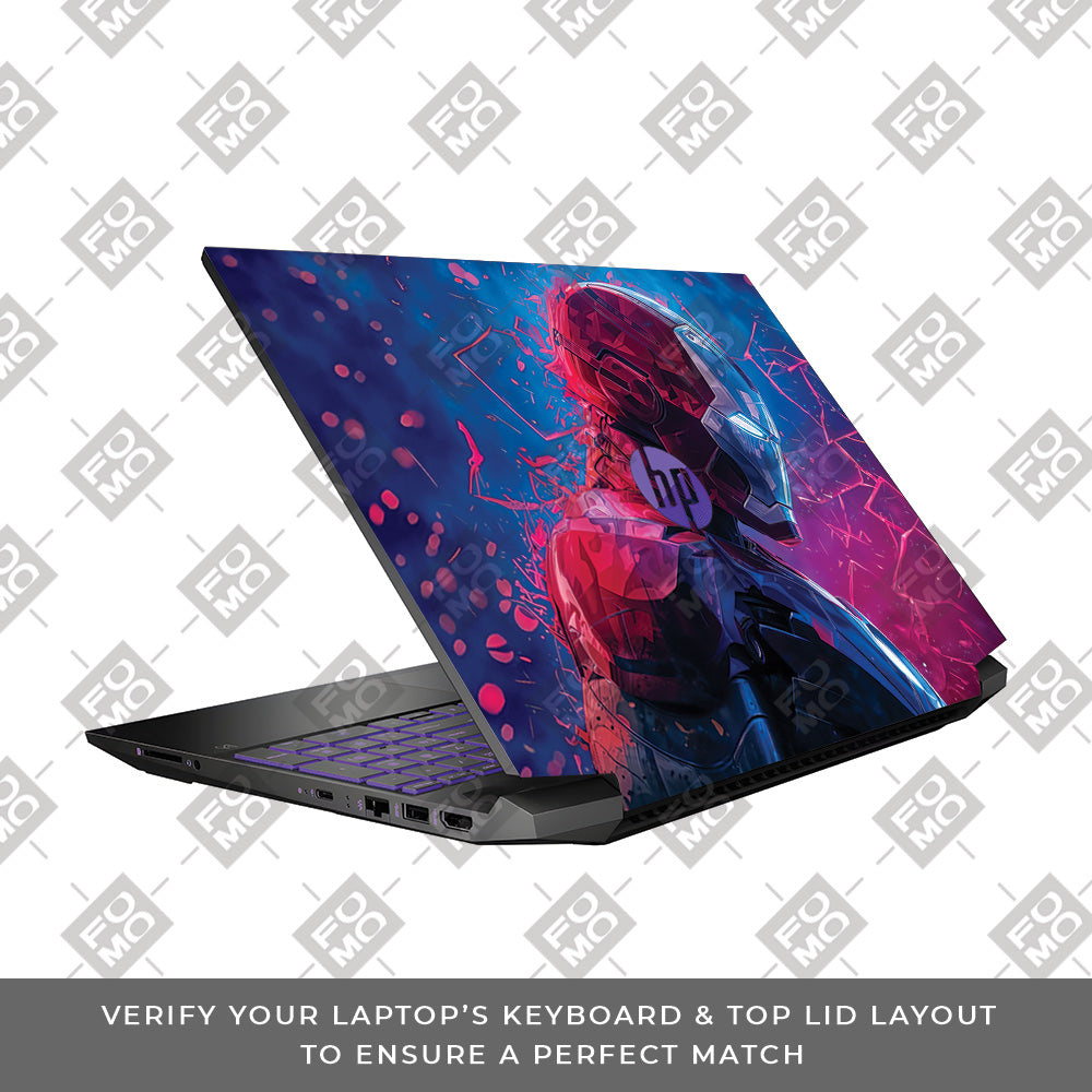 Iron Man Neon Tech HP Pavilion Gaming 15 EC Series Laptop Skin