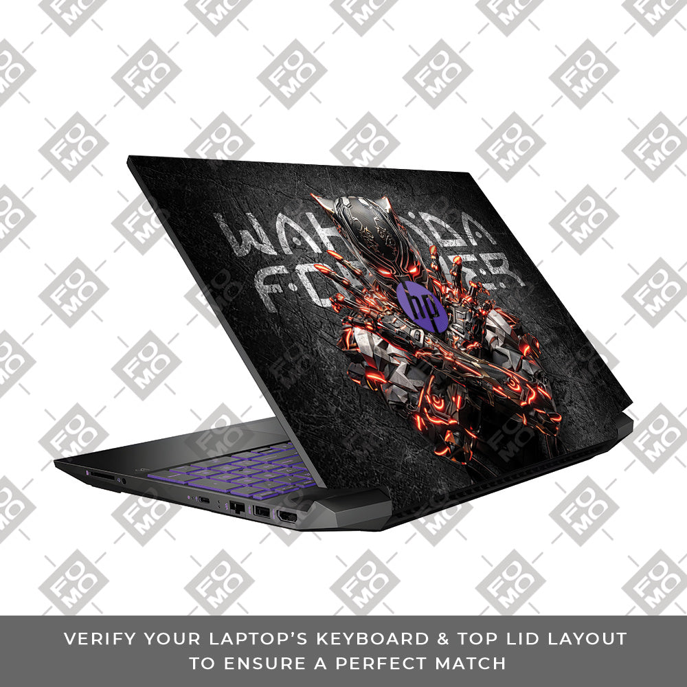 Black Panther Glowing Fury HP Pavilion Gaming 15 EC Series Laptop Skin