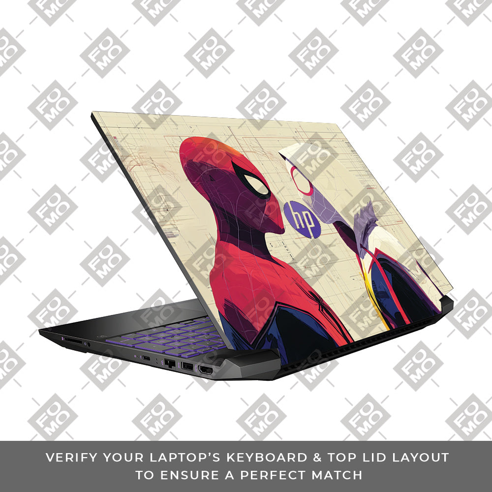 Spider Man X Spider Gwen HP Pavilion Gaming 15 EC Series Laptop Skin