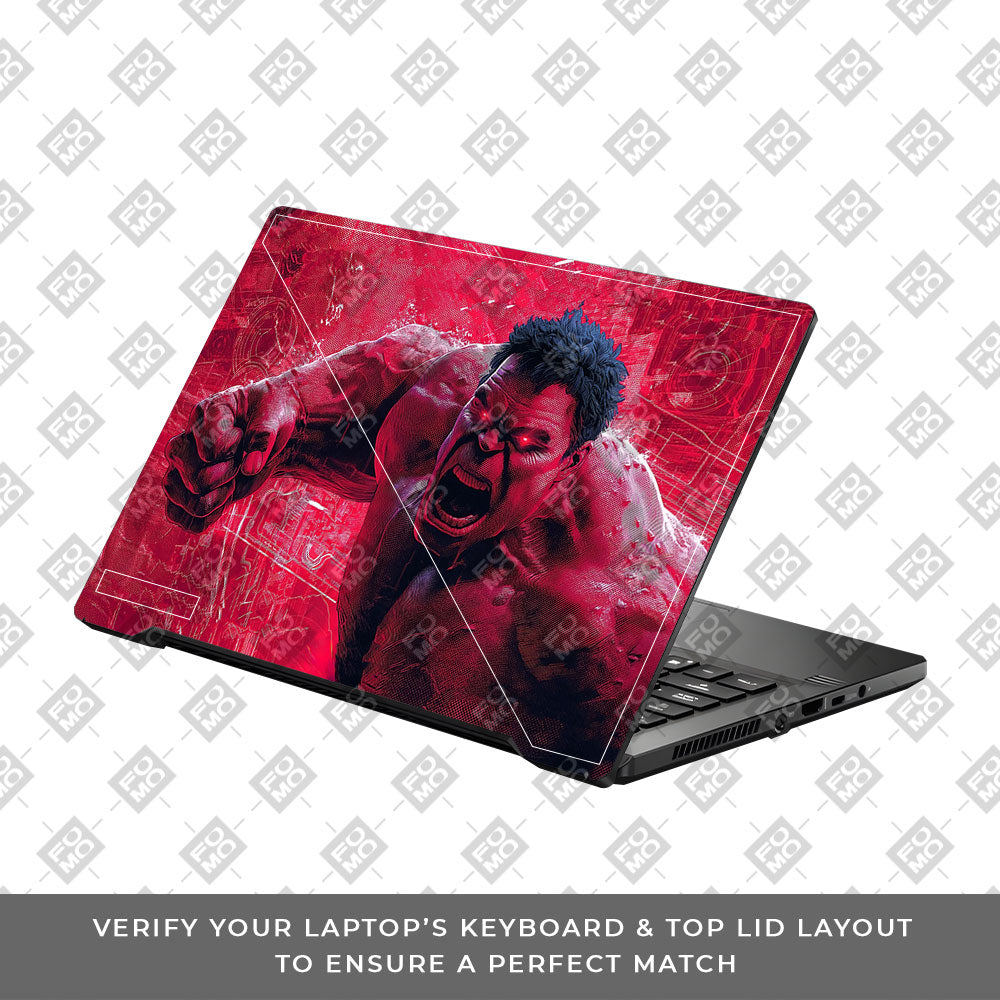 Gamma Rage Red Hulk Asus ROG Zephyrus G14 GA401  Laptop Skin
