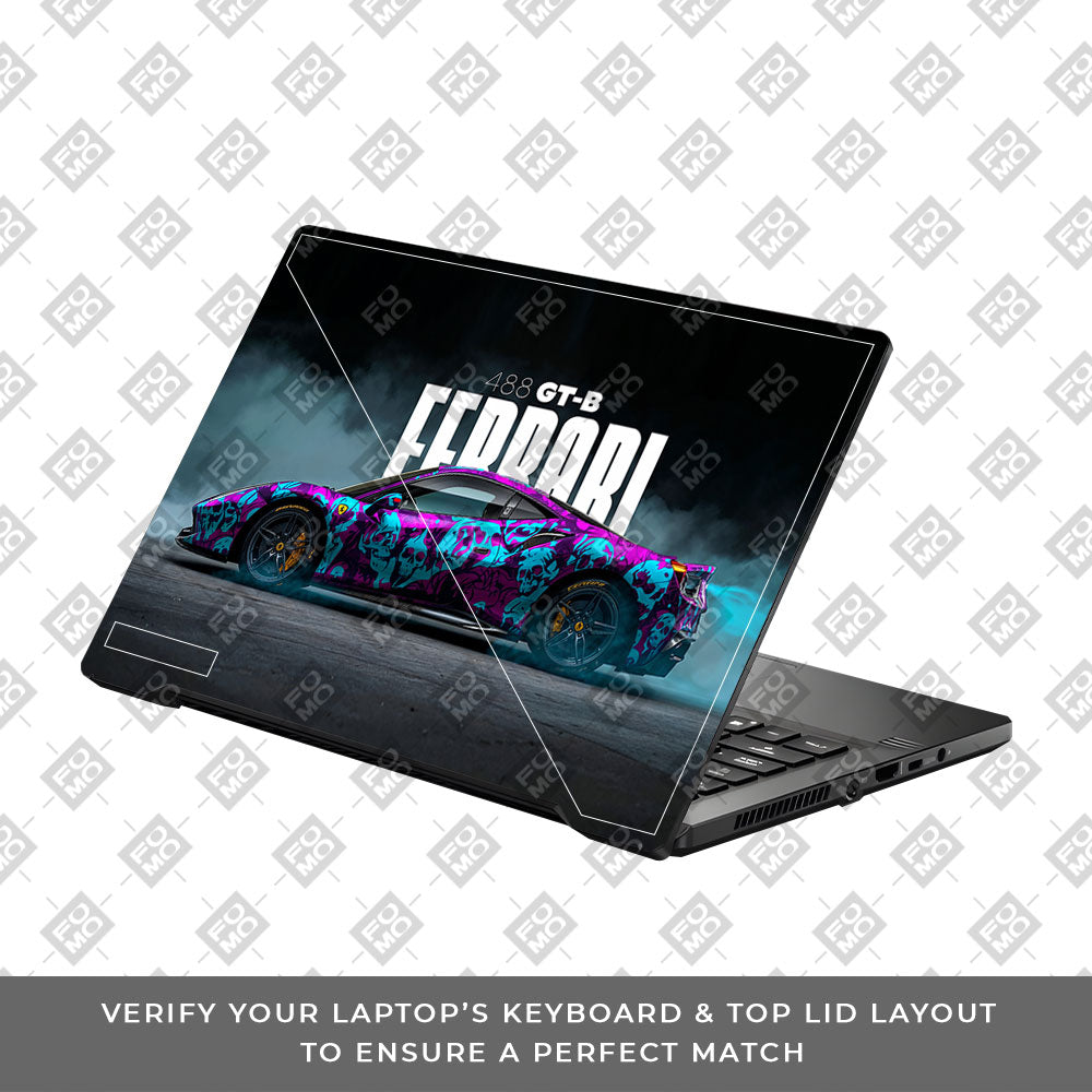 Psycho Drive Ferrari 488 Asus ROG Zephyrus G14 GA401  Laptop Skin