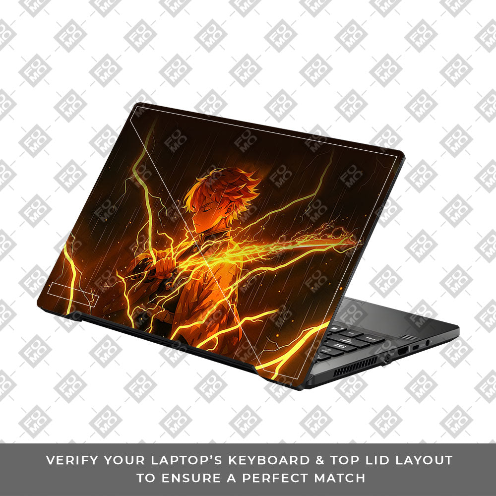 Thunder Soul Lightning Zenitsu Asus ROG Zephyrus G14 GA401  Laptop Skin