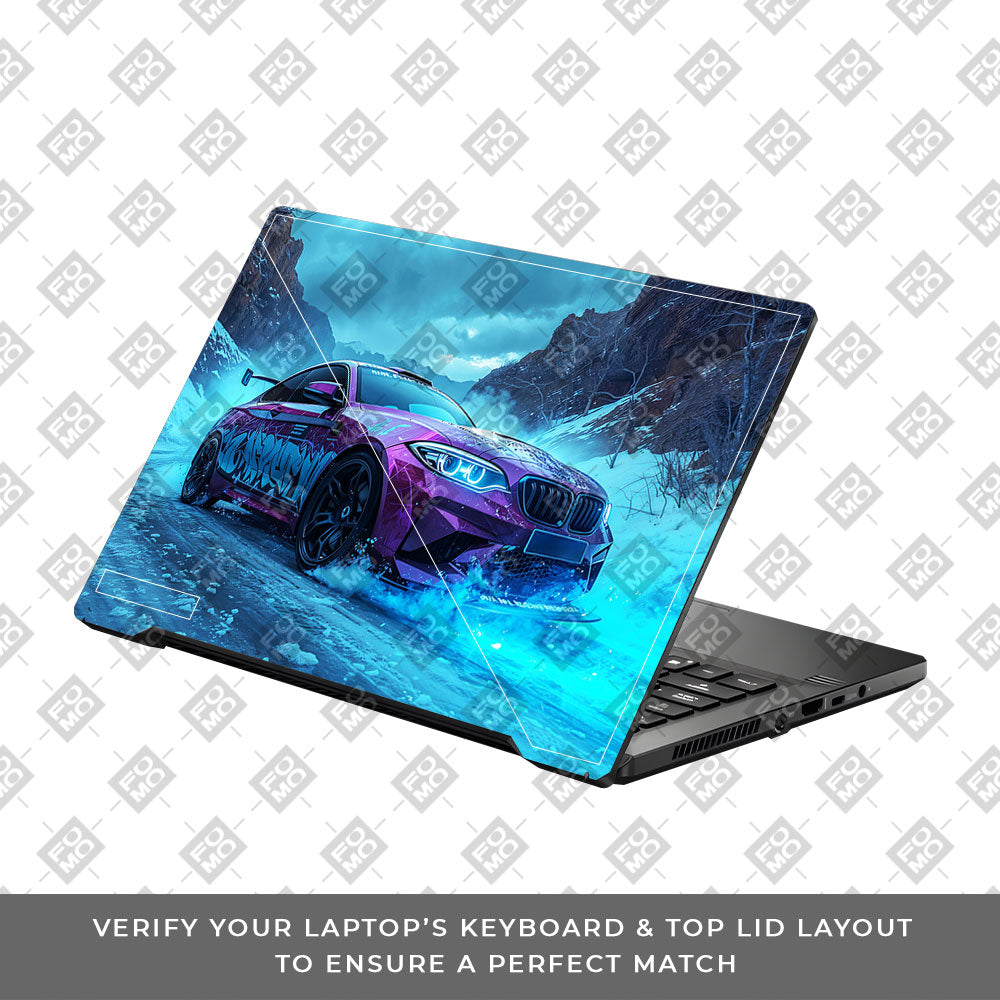 BMW Neon Drift Asus ROG Zephyrus G14 GA401 Laptop Skin