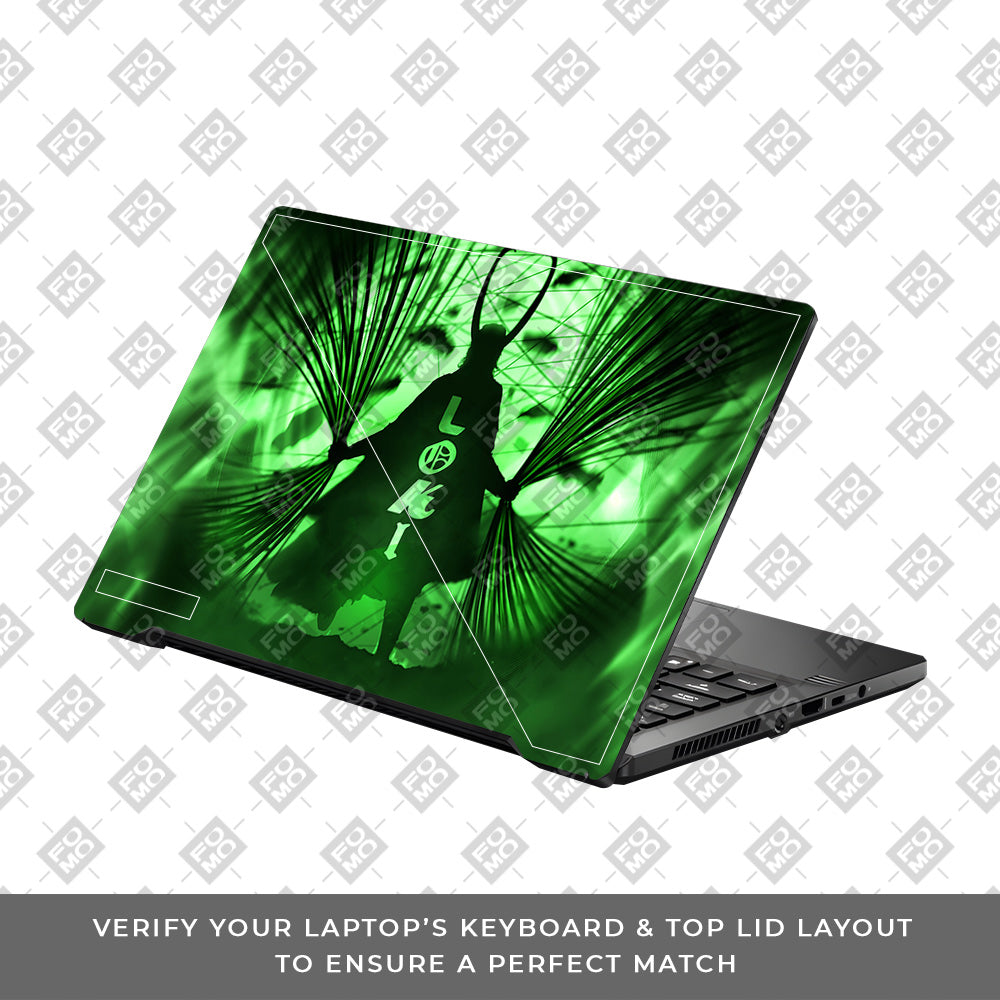 Loki's Green Aura Asus ROG Zephyrus G14 GA401 Laptop Skin