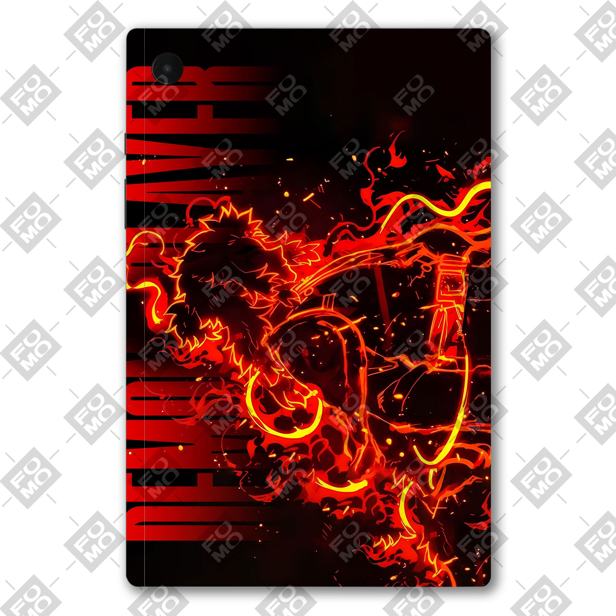 Samsung Galaxy Tab A8 Rengoku Blazing Inferno Anime 3D Tablet Skin