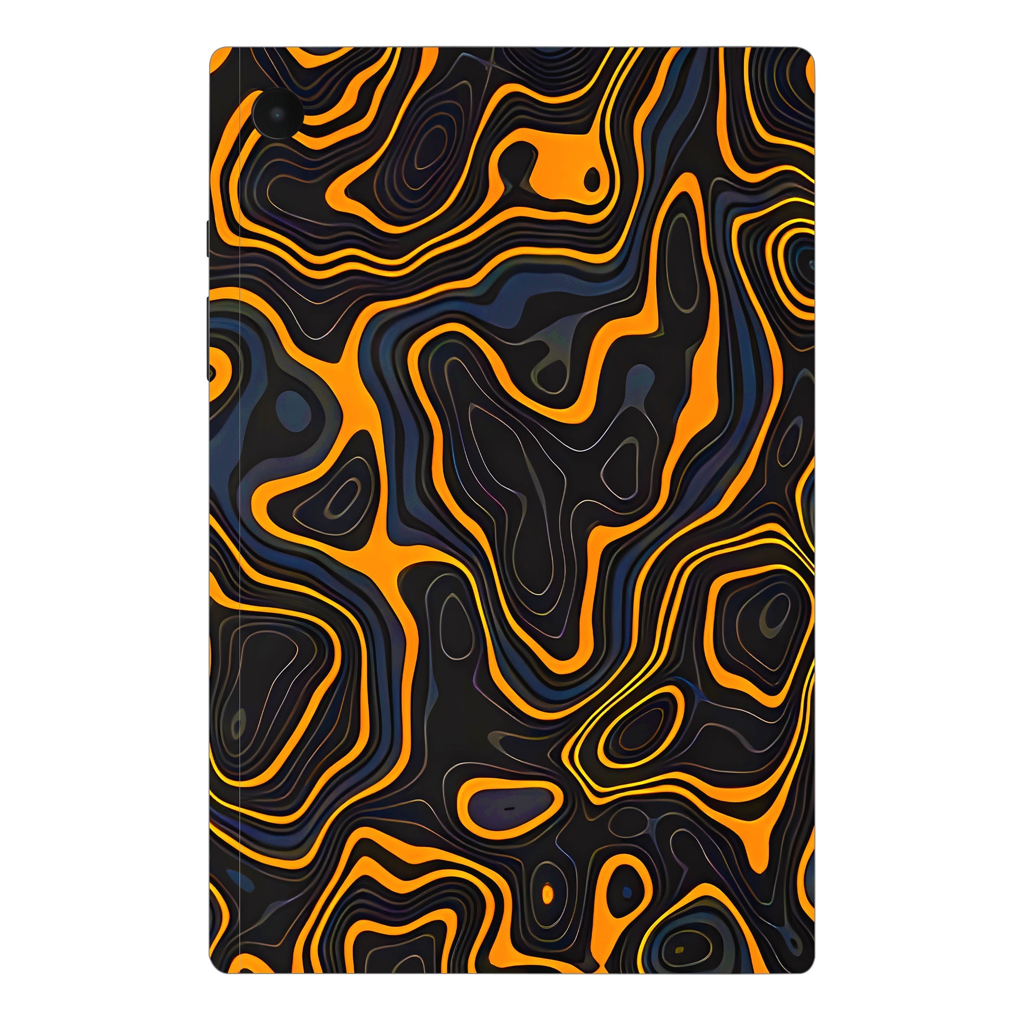 Samsung Galaxy Tab A8 Amber Topographic Waves Tablet Skins