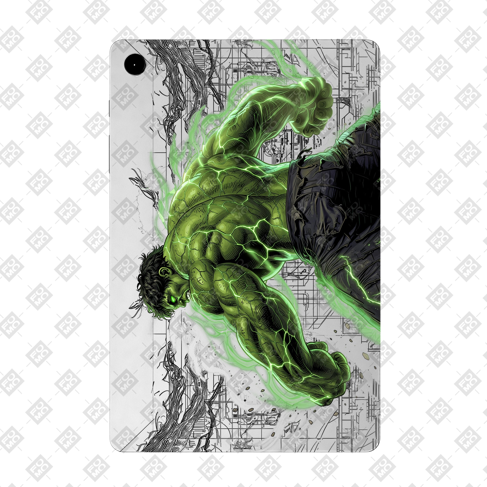 Samsung Galaxy Tab A8 Transparent Hulk Smash Tablet Skin