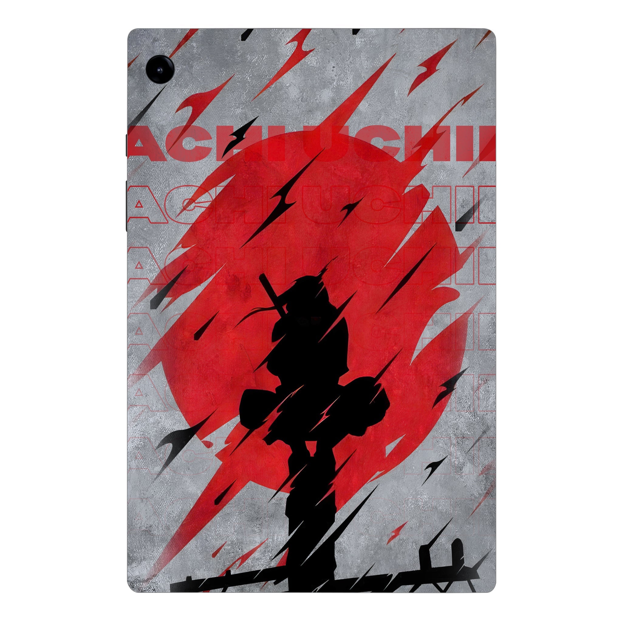 Samsung Galaxy Tab A9 Itachi Uchiha in Bold Red Anime Tablet Skins