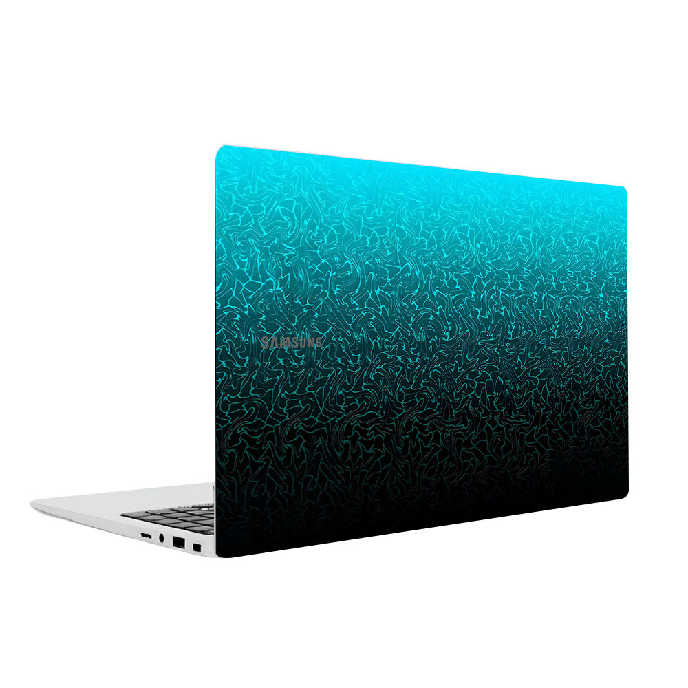 Cyan Blue to Black Gradient Samsung Galaxy Book 4 15.6 Laptop Skin