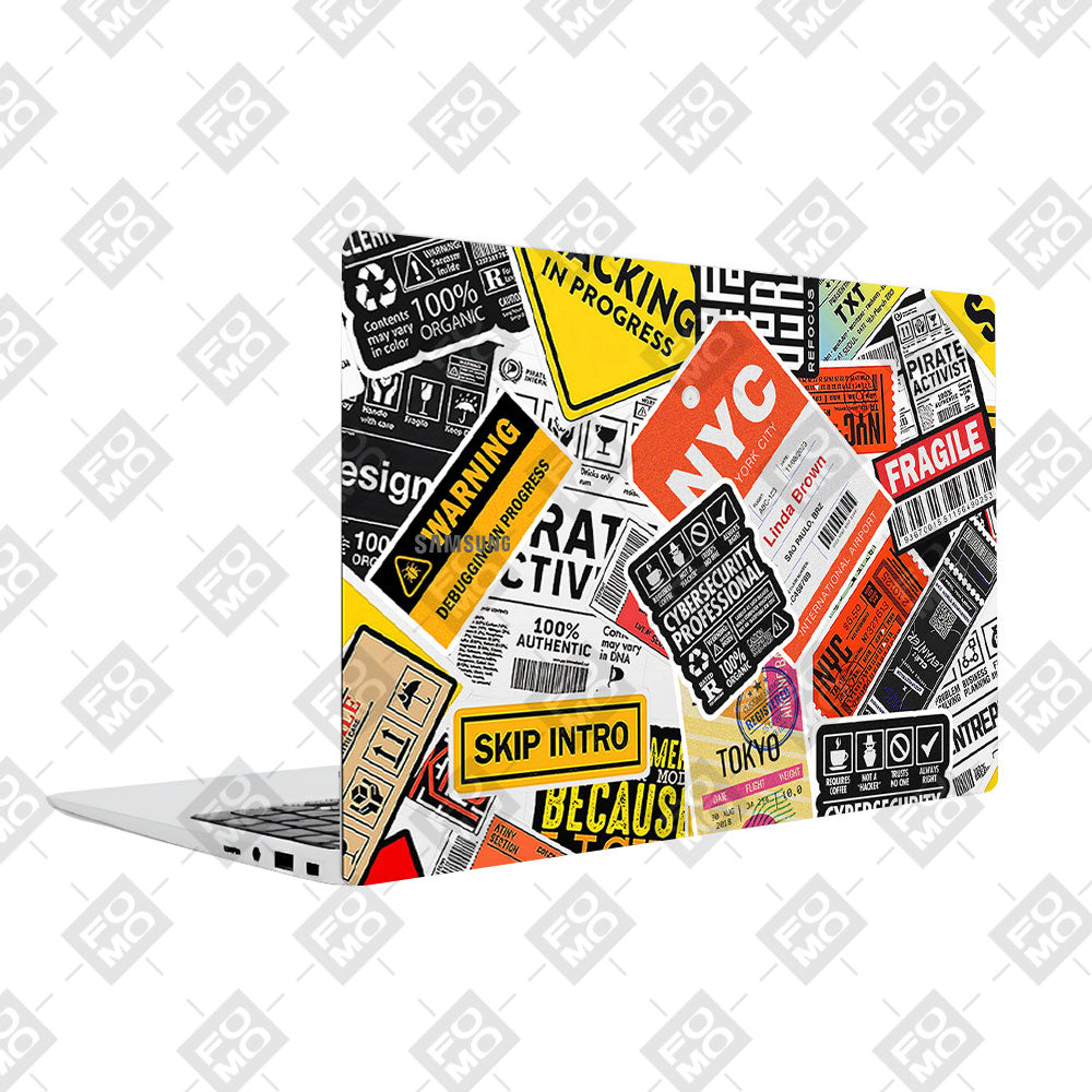 Tech Aesthetic Sticker Collage Samsung Galaxy Book 4 15.6 Laptop Skin