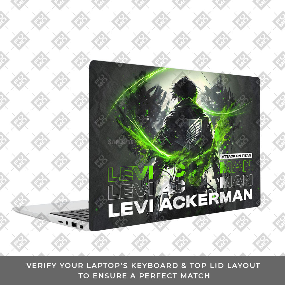 Levi Ackerman Neon Fury Samsung Galaxy Book 4 15.6 Laptop Skin