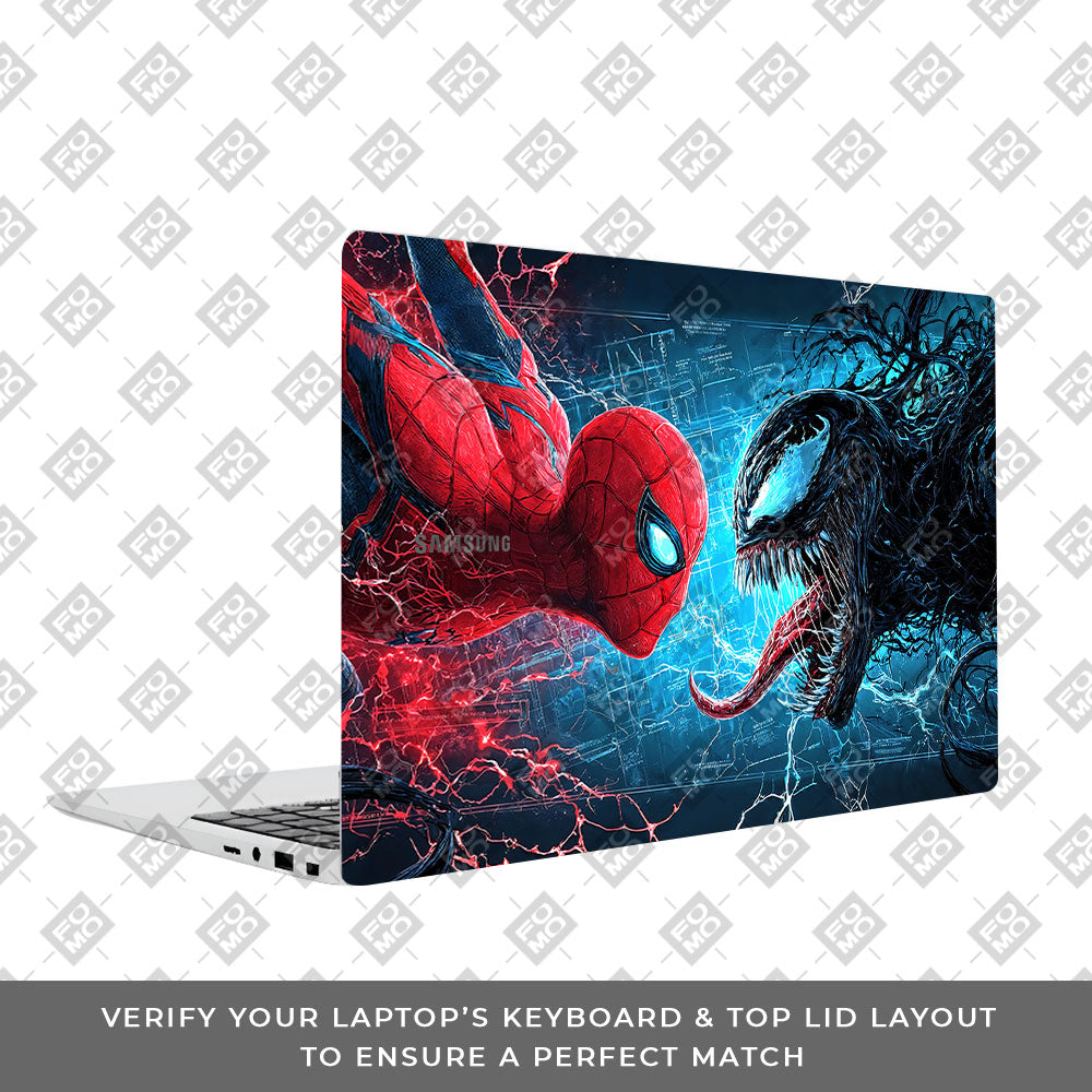 Spiderman vs Venom Showdown Samsung Galaxy Book 4 15.6 Laptop Skin