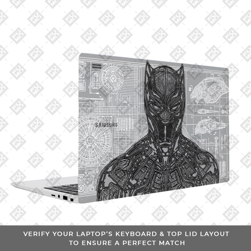 Transparent Black Panther Techshell Samsung Galaxy Book 4 15.6 Laptop Skin