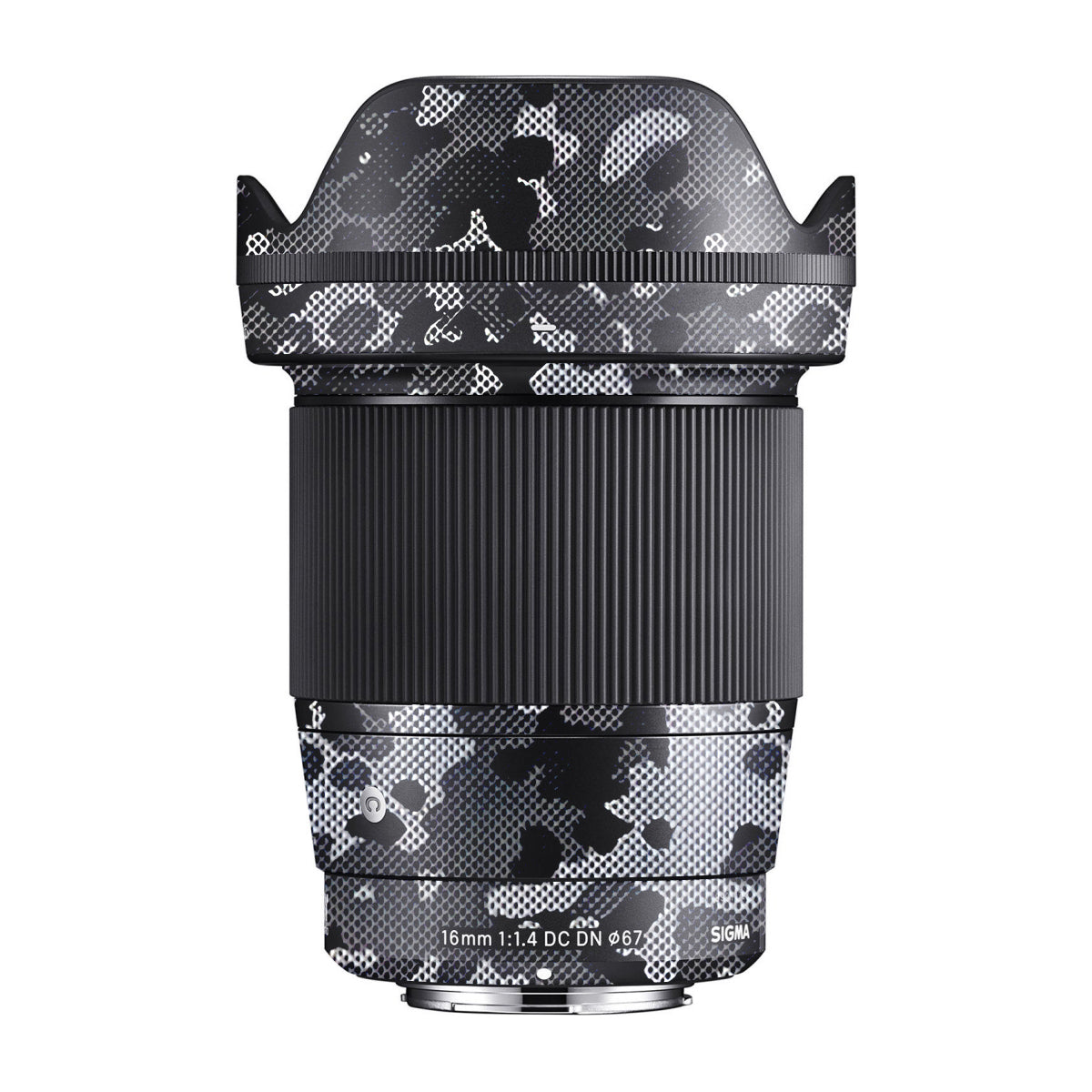Stealth Grey Camo Sigma 16mm F/1.4 DC DN Camera Lens Skin