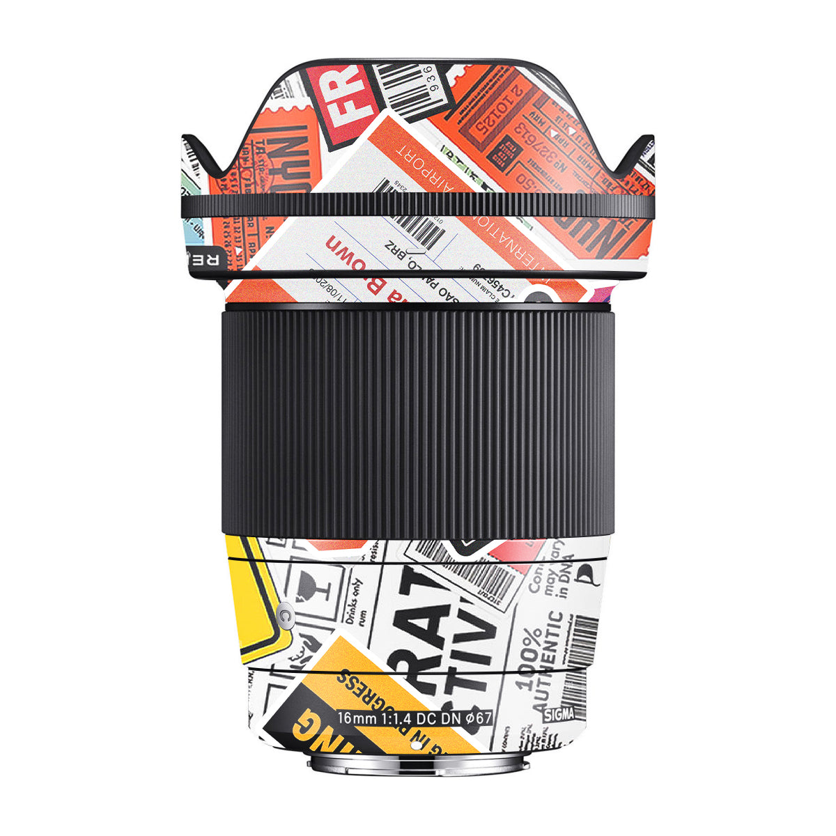 Tech Aesthetic Sticker Collage Sigma 16mm F/1.4 DC DN Camera Lens Skin