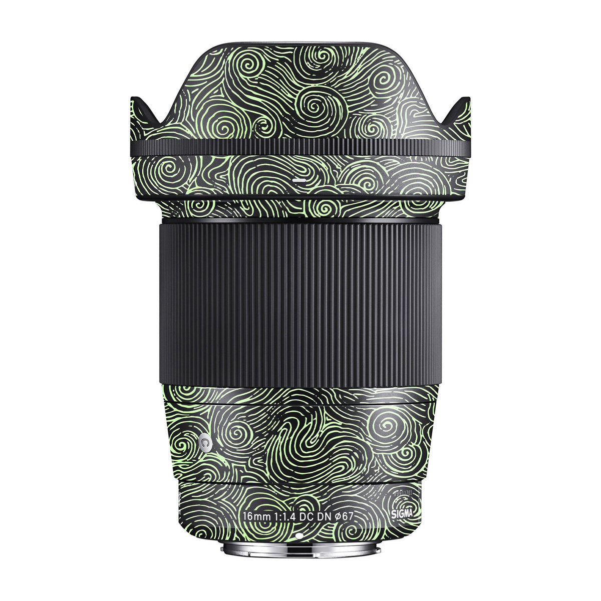 Green Spirals Sigma 16mm F/1.4 DC DN Camera Lens Skin