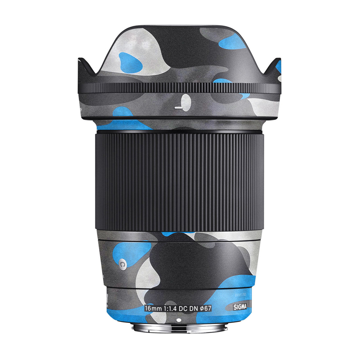 Blue Grey Camo Sigma 16mm F/1.4 DC DN Camera Lens Skin