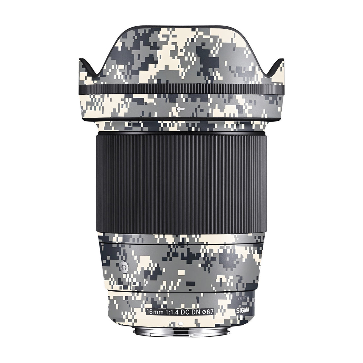 Grey Black Pixel Sigma 16mm F/1.4 DC DN Camera Lens Skin