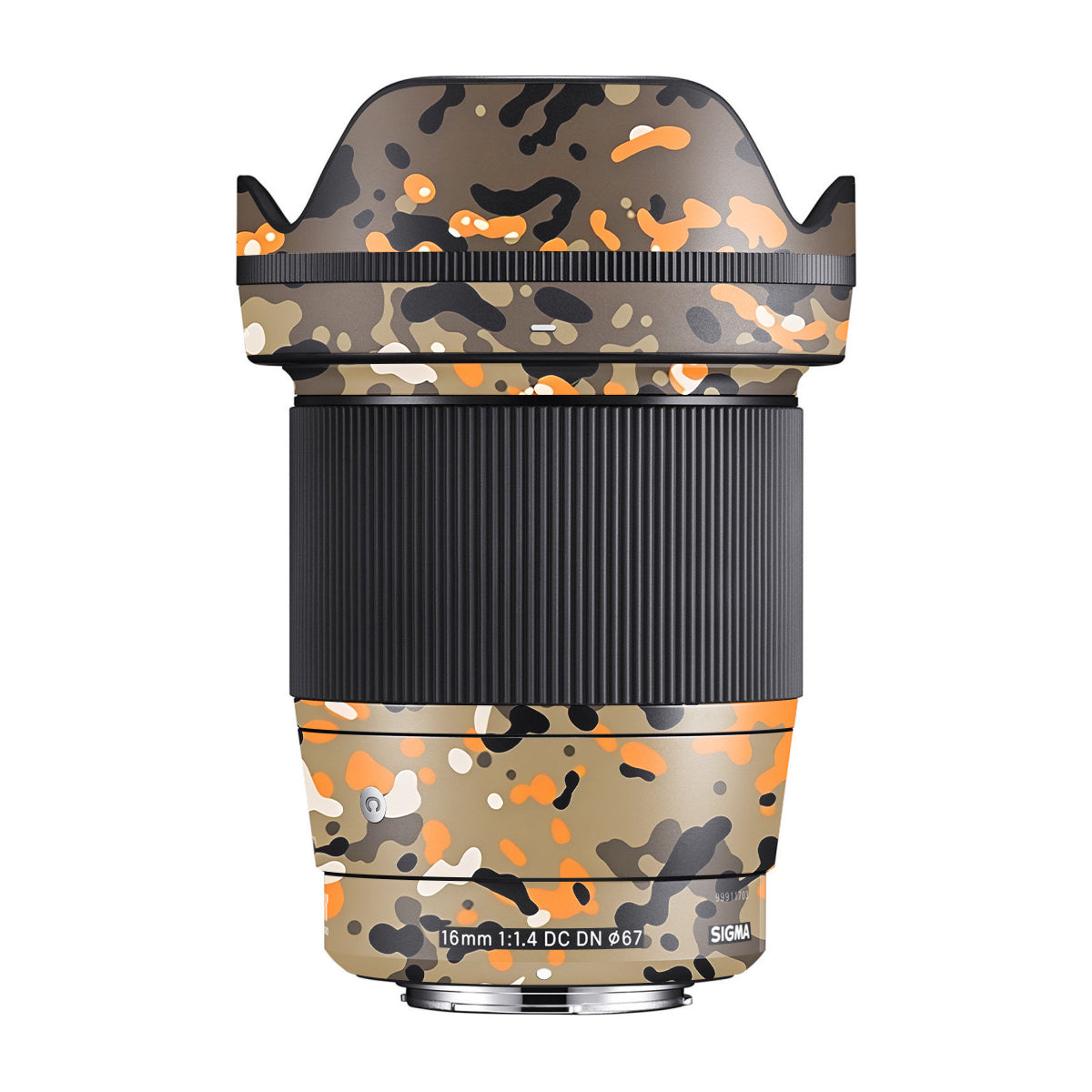 Orange Brown Spot Sigma 16mm F/1.4 DC DN Camera Lens Skin