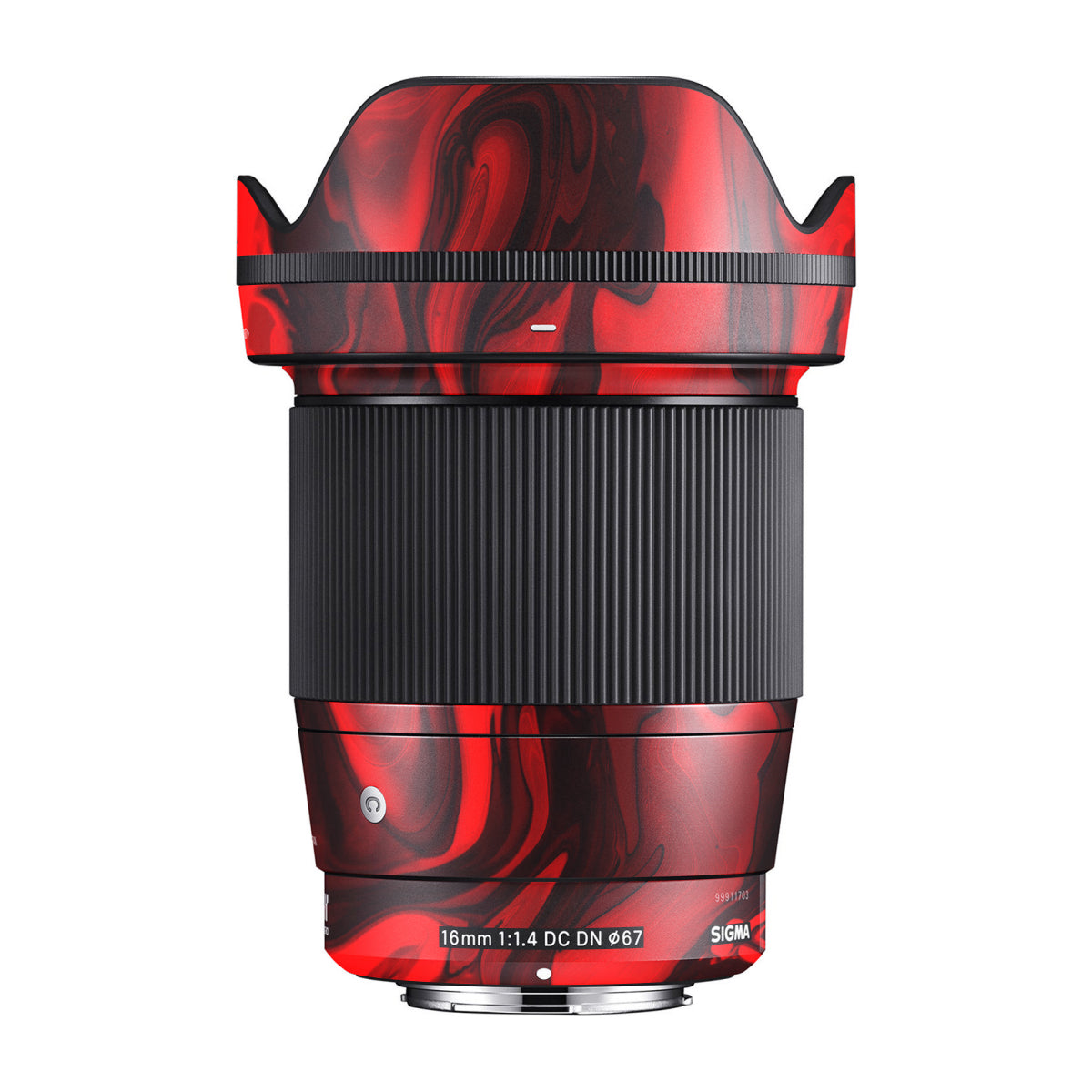 Red Lava Flow Sigma 16mm F/1.4 DC DN Camera Lens Skin