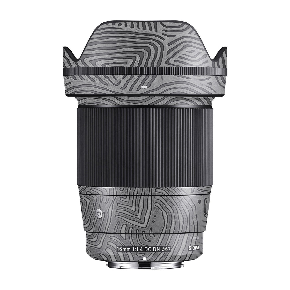 Monochrome Line Maze Sigma 16mm F/1.4 DC DN Camera Lens Skin