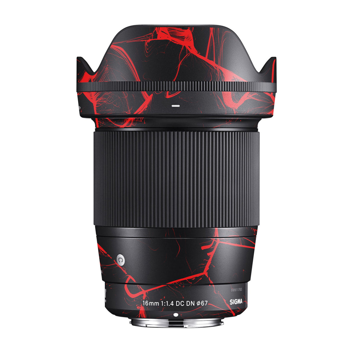Red Neural Grid Sigma 16mm F/1.4 DC DN Camera Lens Skin
