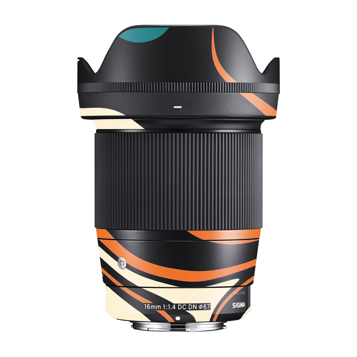 Mid-Century Abstract Swirl Sigma 16mm F/1.4 DC DN Camera Lens Skin