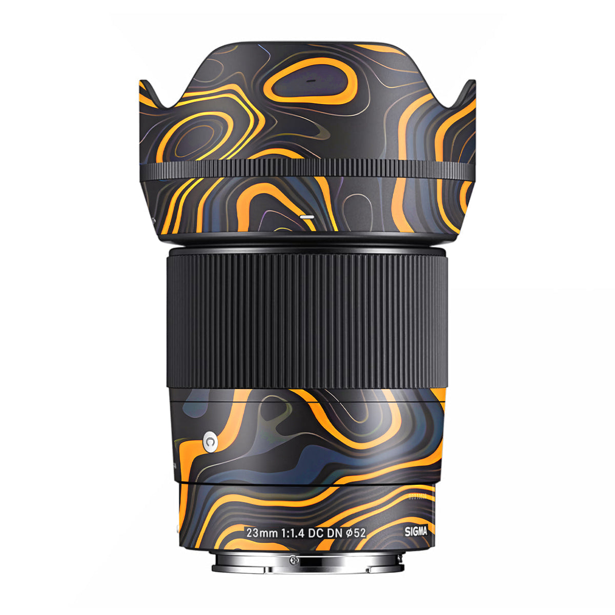 Amber Topographic Waves Sigma 23mm F/1.4 DC DN Camera Lens Skin
