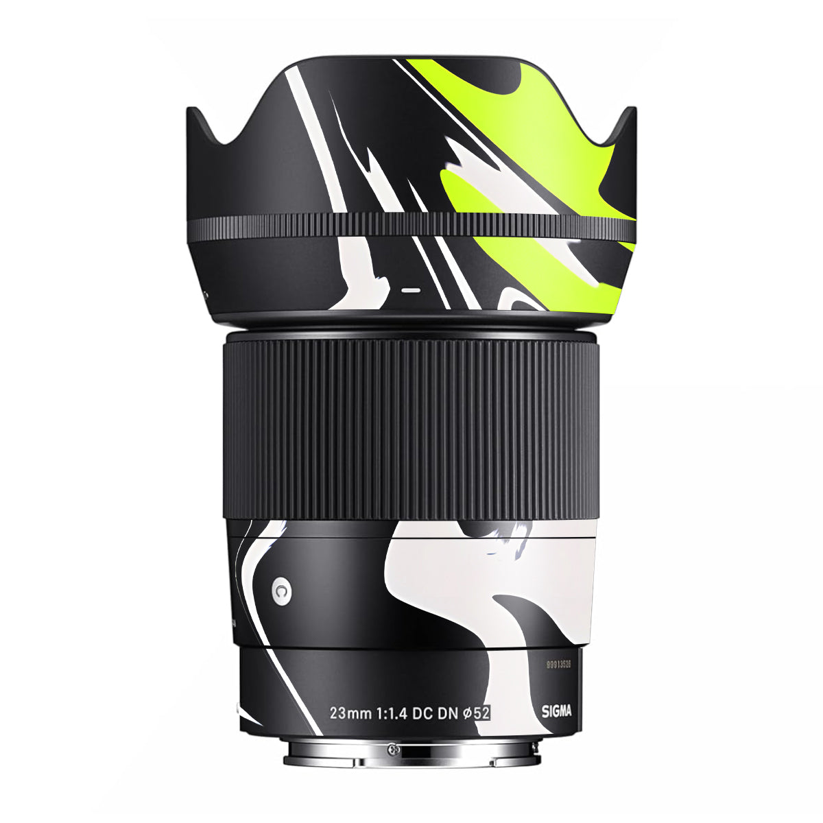 Neon Green and Black Pattern Sigma 23mm F/1.4 DC DN Camera Lens Skin