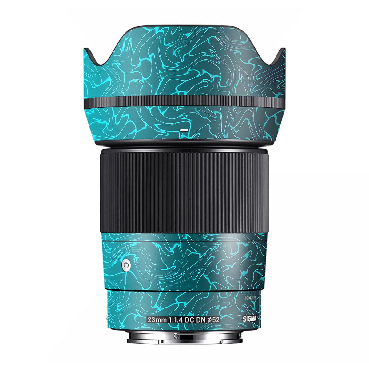 Cyan Blue to Black Gradient Sigma 23mm F/1.4 DC DN Camera Lens Skin