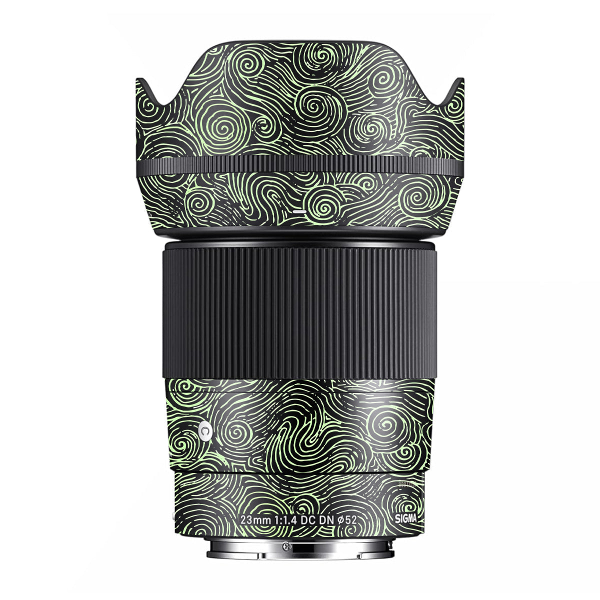 Green Spirals Sigma 23mm F/1.4 DC DN Camera Lens Skin