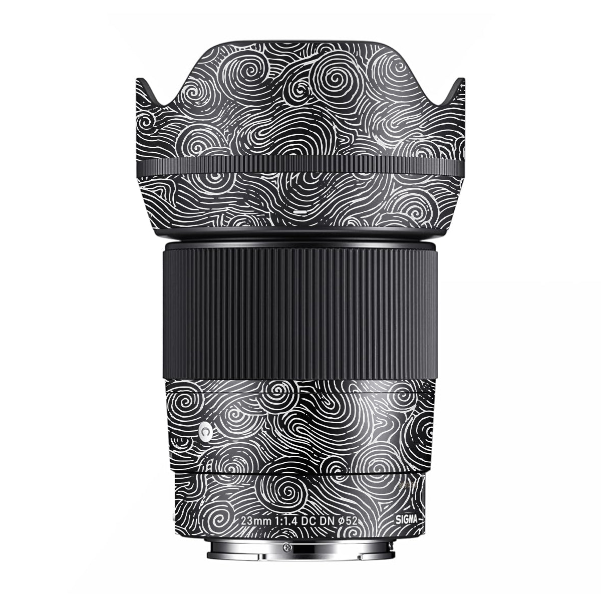 White Spirals Sigma 23mm F/1.4 DC DN Camera Lens Skin