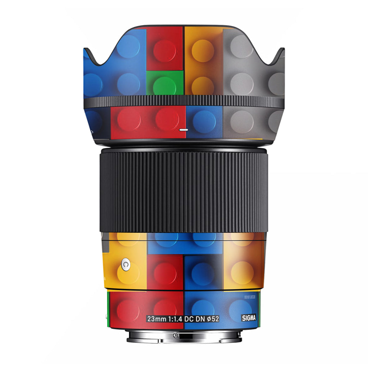 Colorful LEGO Brick Wall Pattern Sigma 23mm F/1.4 DC DN Camera Lens Skin