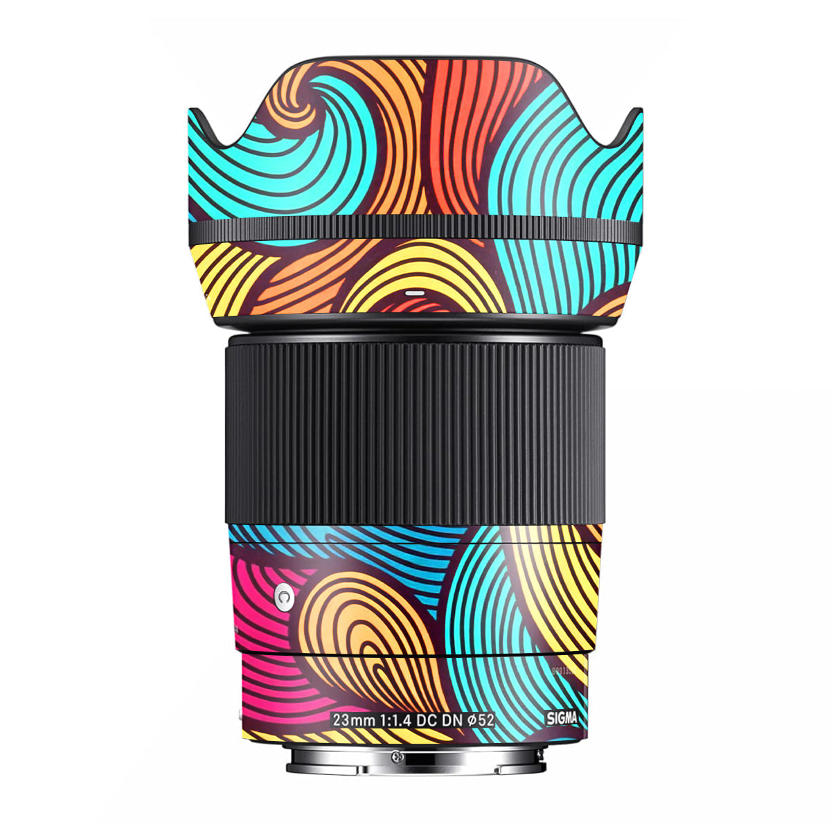 Retro Colorful Doodle Art Pattern Sigma 23mm F/1.4 DC DN Camera Lens Skin