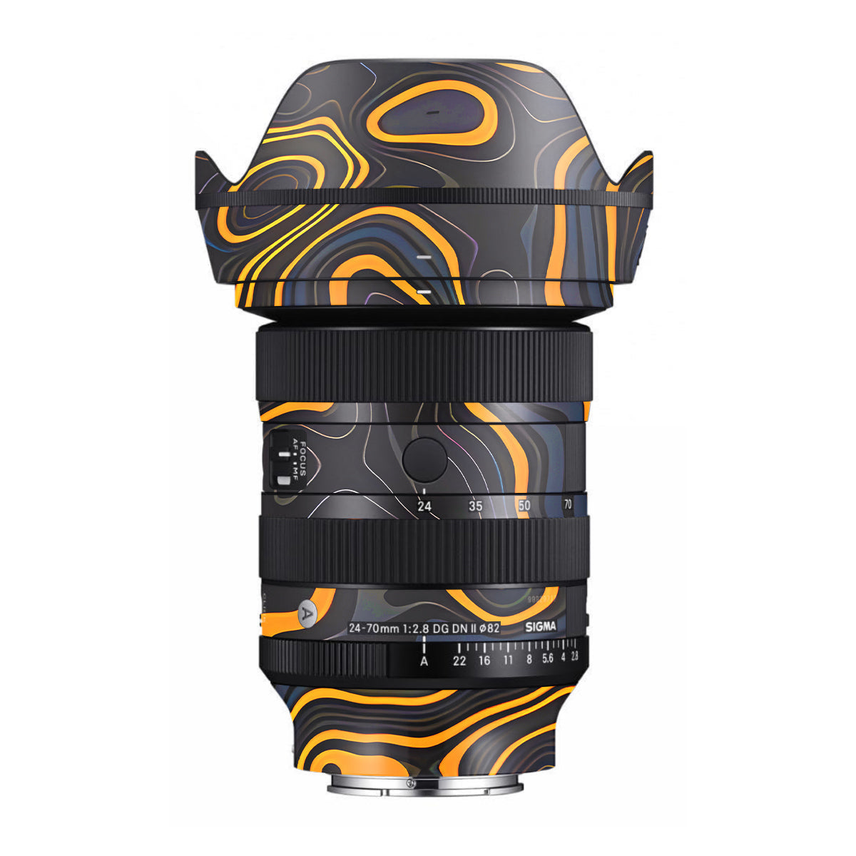 Amber Topographic Waves Sigma 24-70mm F/2.8 DG DN Sony E Camera Lens Skin