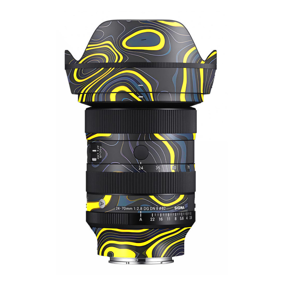 Neon Lava Contours Sigma 24-70mm F/2.8 DG DN Sony E Camera Lens Skin
