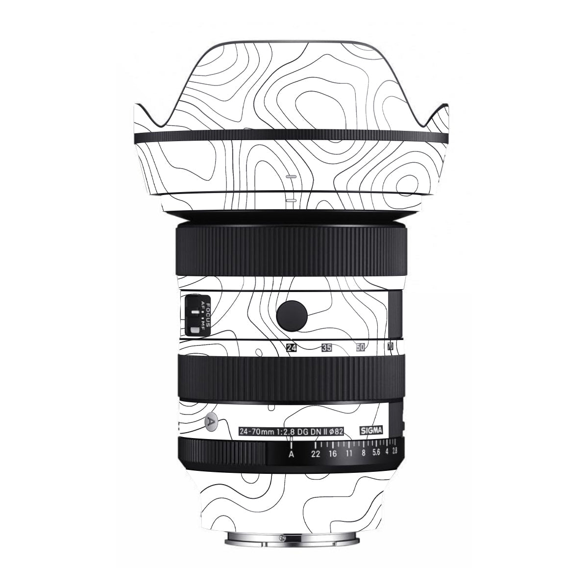 White Contour Design Sigma 24-70mm F/2.8 DG DN Sony E Camera Lens Skin