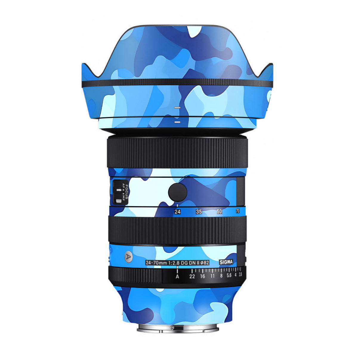 Arctic Blue Camo Pattern Sigma 24-70mm F/2.8 DG DN Sony E Camera Lens Skin