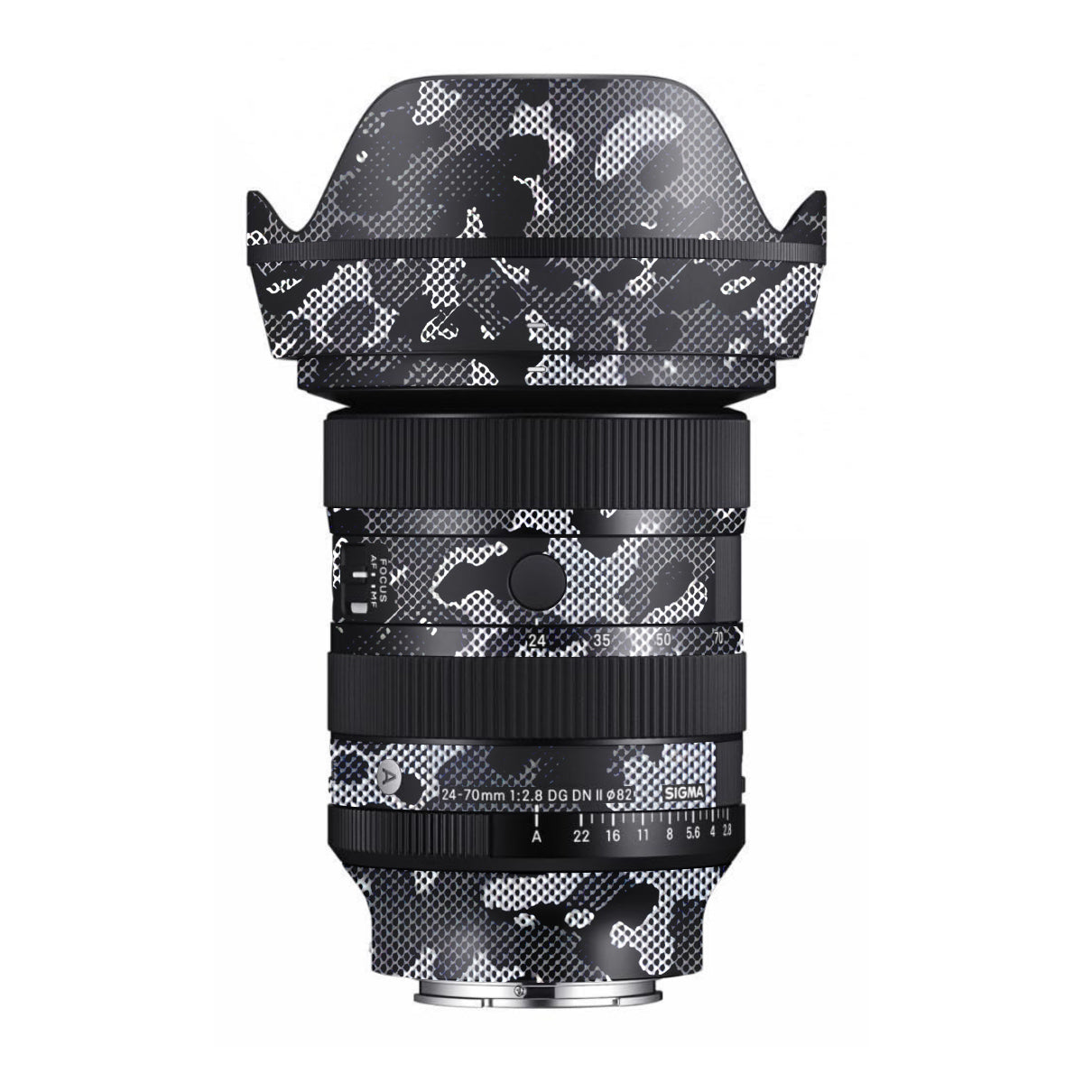 Stealth Grey Camo Sigma 24-70mm F/2.8 DG DN Sony E Camera Lens Skin