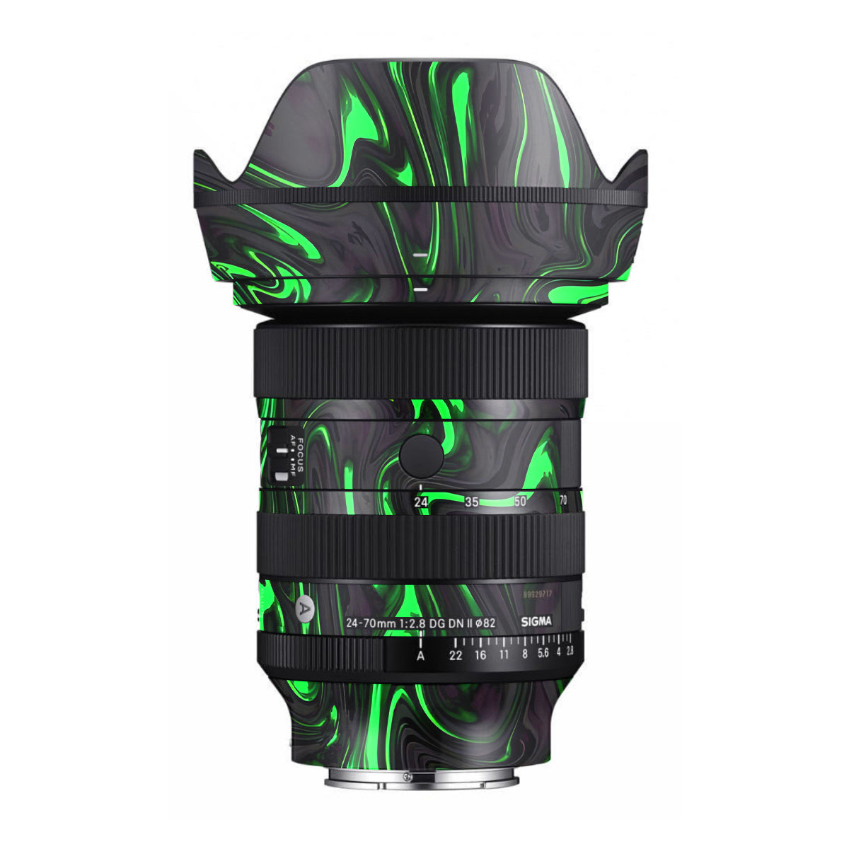 Green Liquid Pattern Sigma 24-70mm F/2.8 DG DN Sony E Camera Lens Skin